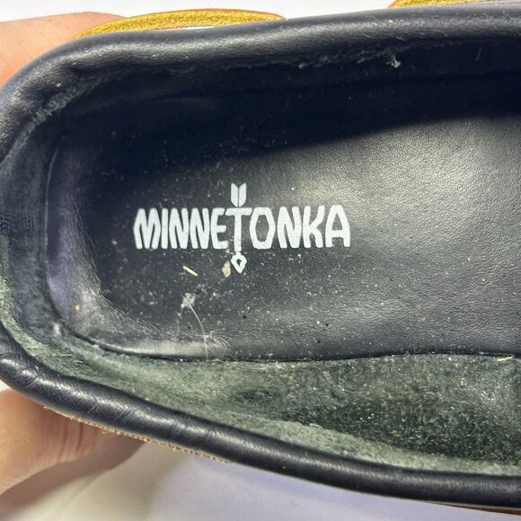 Minnetonka Moccasin Camp Moc Loafer Slipper Black Leather Men\'s 10.5 main image 7